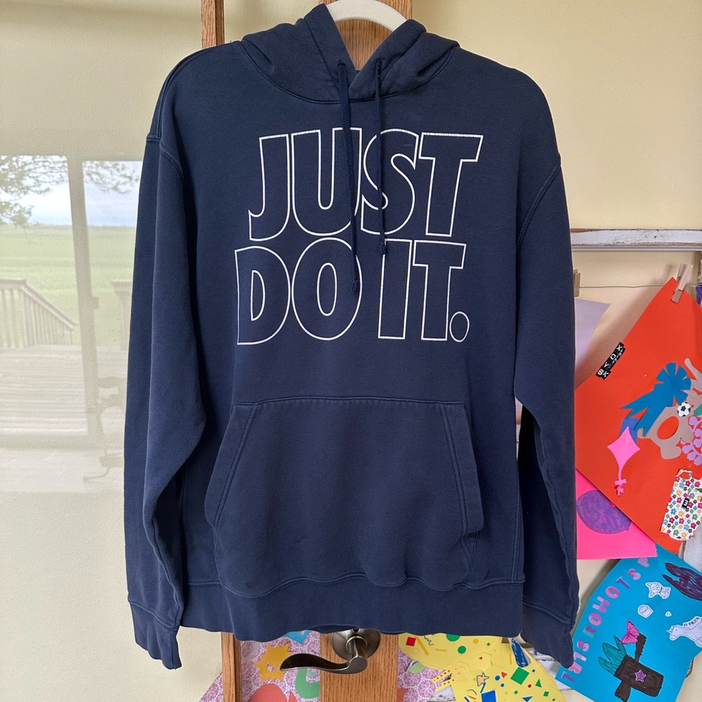 Nike Navy Blue Hoodie - Just Do It